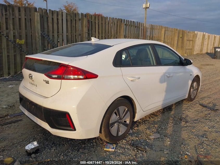 VIN KMHC65LC9KU171268 2019 HYUNDAI IONIQ HYBRID BLUE