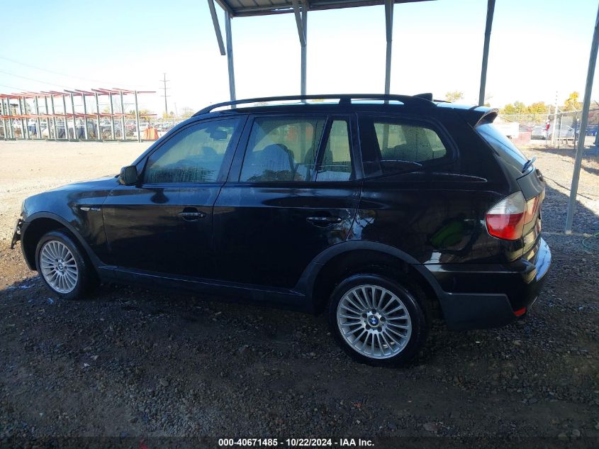 2008 BMW X3 3.0Si VIN: WBXPC93458WJ16637 Lot: 40671485