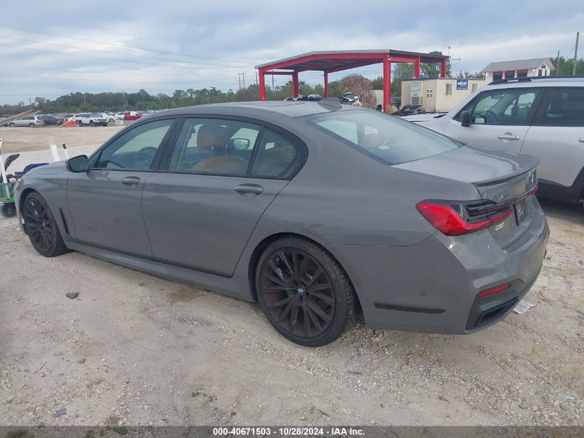 2022 BMW 740 I xDrive VIN: WBA7T4C02NCK43028 Lot: 40671503