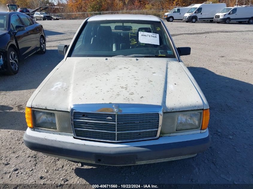 1991 Mercedes-Benz 190 E 2.6 VIN: WDBDA29D1MF802798 Lot: 40671560
