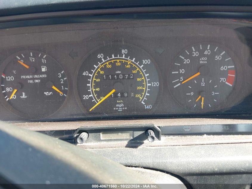 1991 Mercedes-Benz 190 E 2.6 VIN: WDBDA29D1MF802798 Lot: 40671560