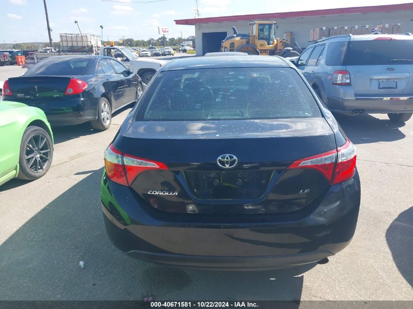 2016 Toyota Corolla Le VIN: 5YFBURHE9GP377136 Lot: 40671581