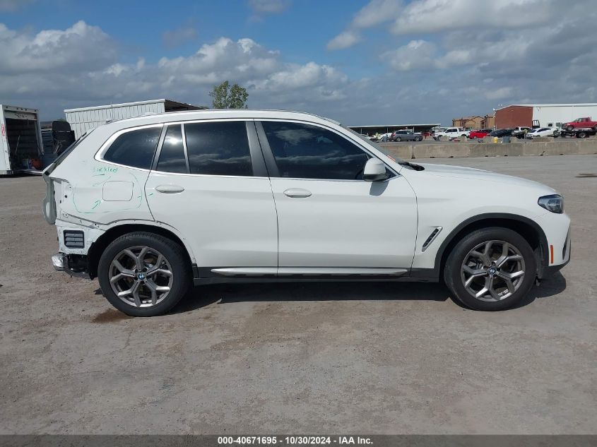 2022 BMW X3 Sdrive30I VIN: 5UX43DP0XN9J37406 Lot: 40671695