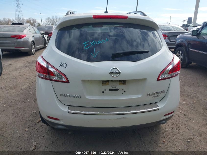 2012 Nissan Murano Le VIN: JN8AZ1MW9CW211105 Lot: 40671720