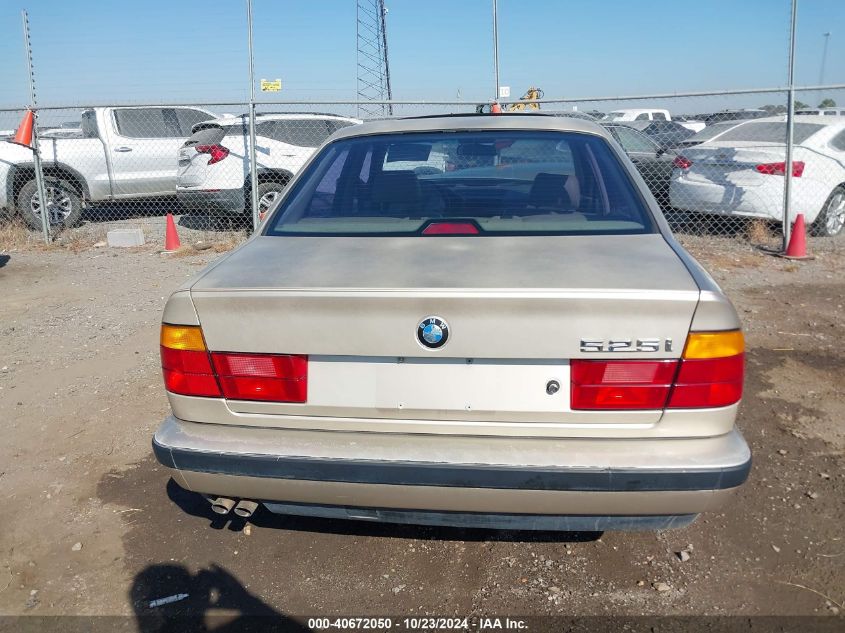 1991 BMW 525 I Automatic VIN: WBAHD631XMBJ58576 Lot: 40672050