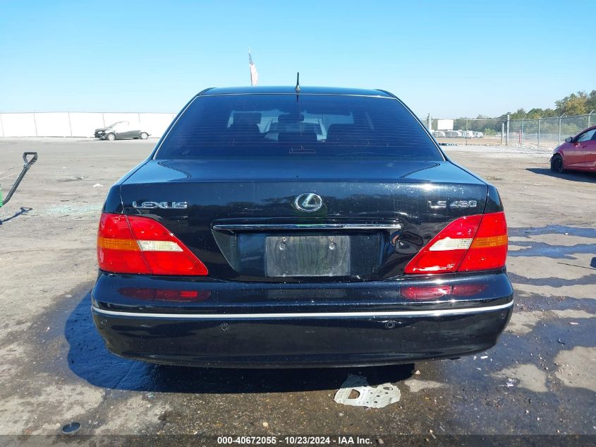 2002 Lexus Ls 430 VIN: JTHBN30F720082603 Lot: 40672055