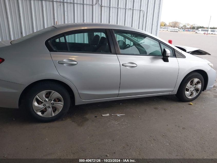 2014 Honda Civic Lx VIN: 2HGFB2F5XEH517233 Lot: 40672126