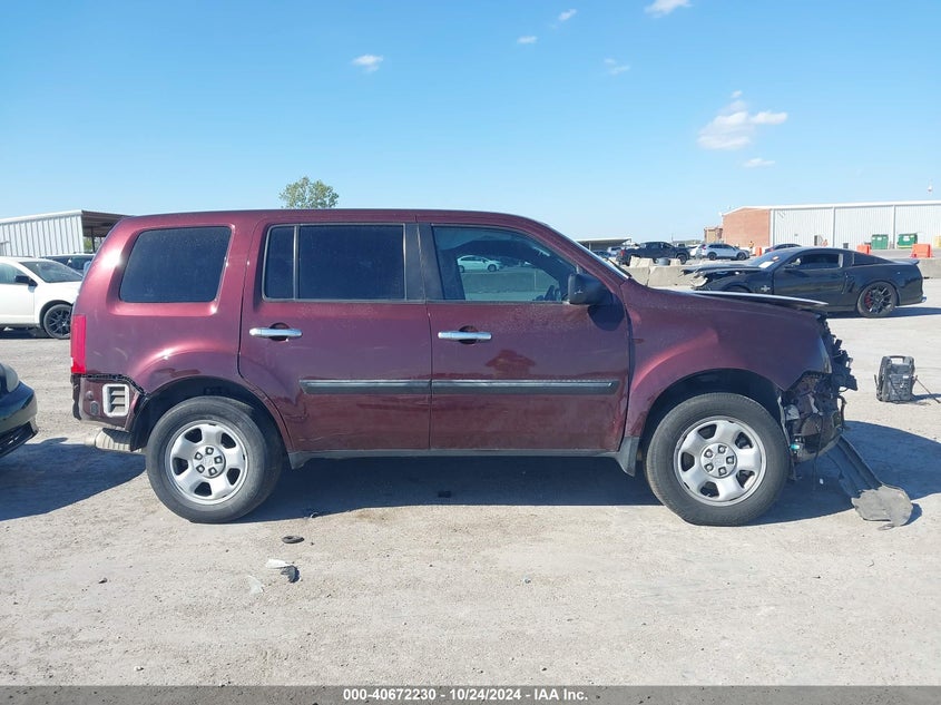2015 Honda Pilot Lx VIN: 5FNYF3H27FB017462 Lot: 40672230