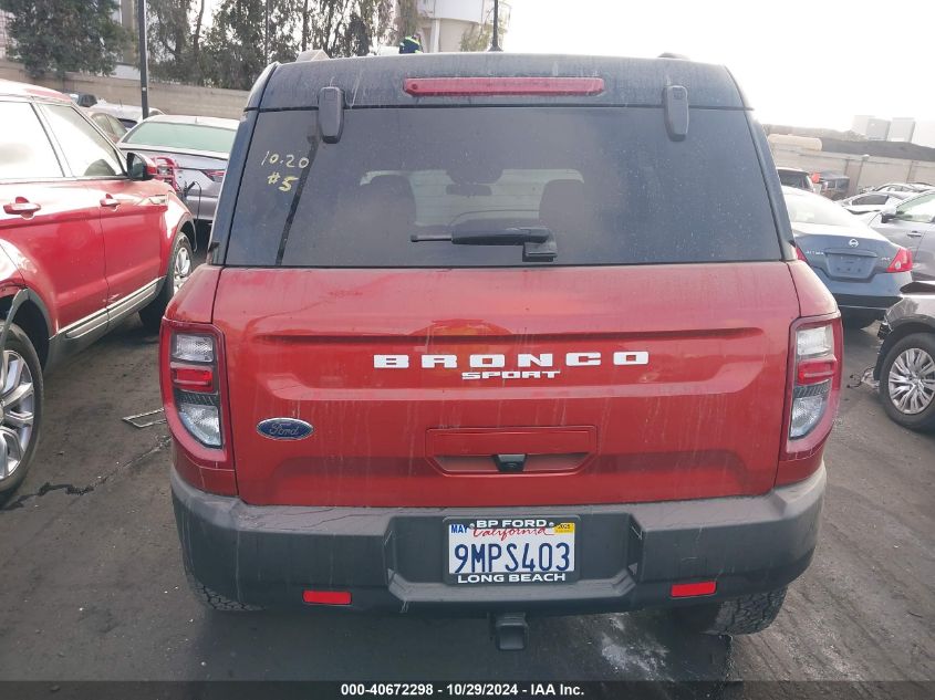 2023 Ford Bronco Sport Badlands VIN: 3FMCR9D94PRE29809 Lot: 40672298