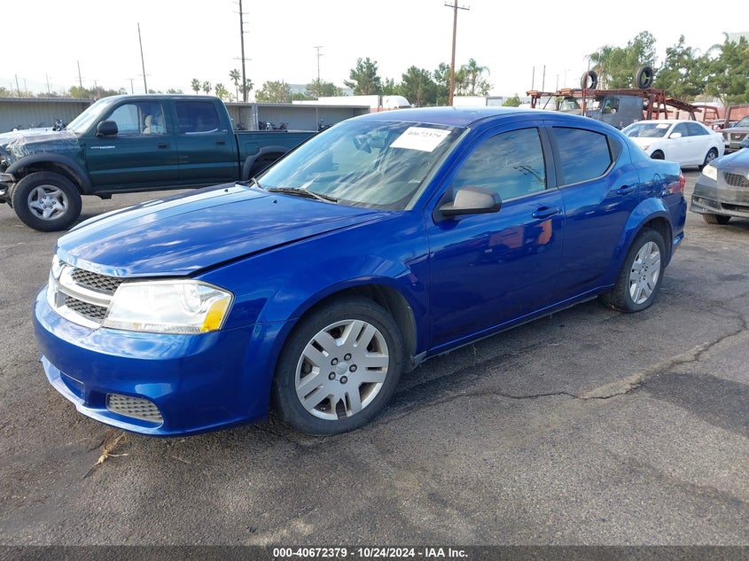 Vin: 1c3cdzag3de751186, lot: 41161665, dodge avenger se v6 20132