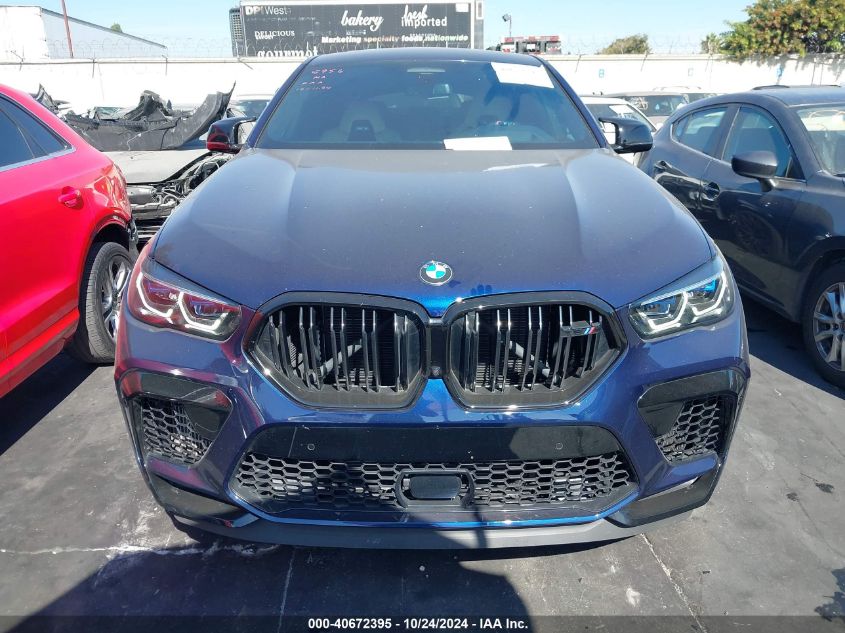 2022 BMW X6 M VIN: 5YMCY0C07N9L80563 Lot: 40672395