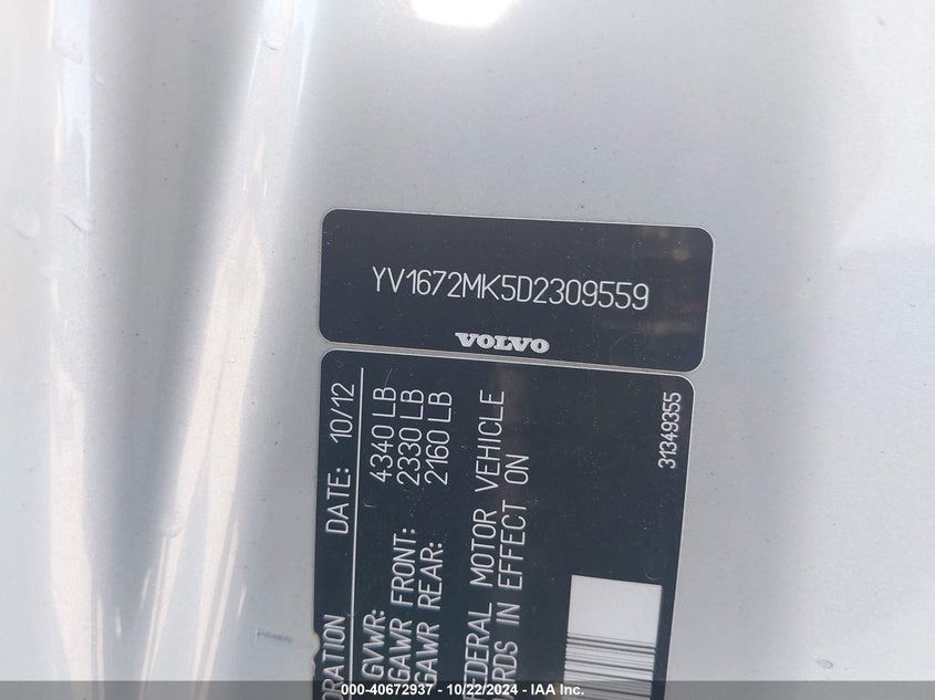 2013 VOLVO C30 T5 R-DESIGN YV1672MK5D2309559