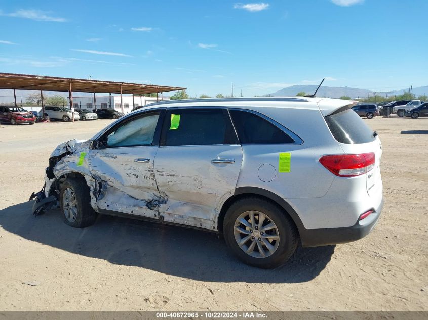 2018 Kia Sorento 3.3L Lx VIN: 5XYPG4A56JG351664 Lot: 40672965