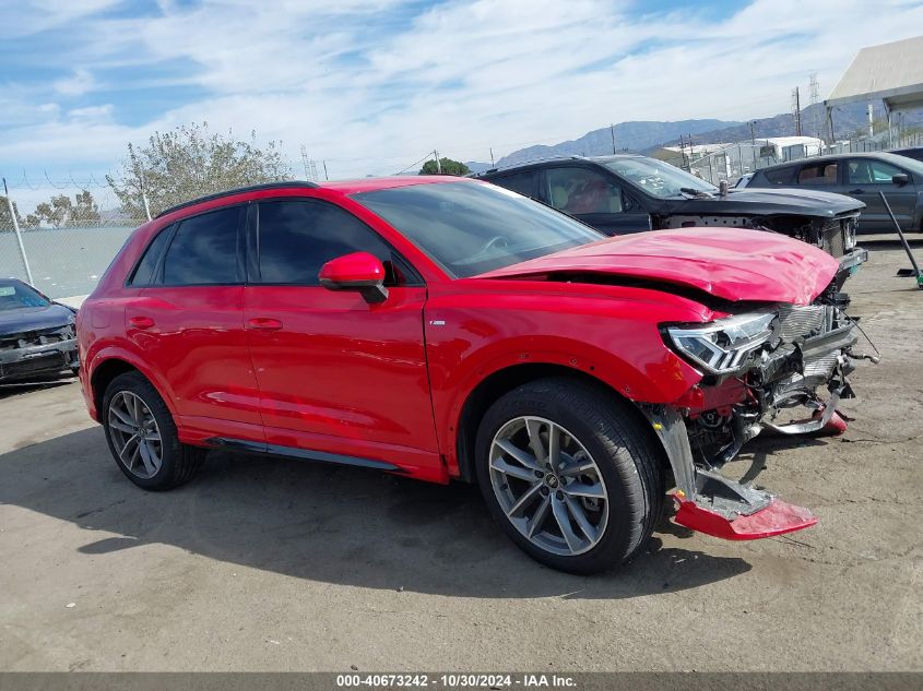 2024 Audi Q3 Premium 45 Tfsi S Line Quattro Tiptronic VIN: WA1DECF3XR1091446 Lot: 40673242