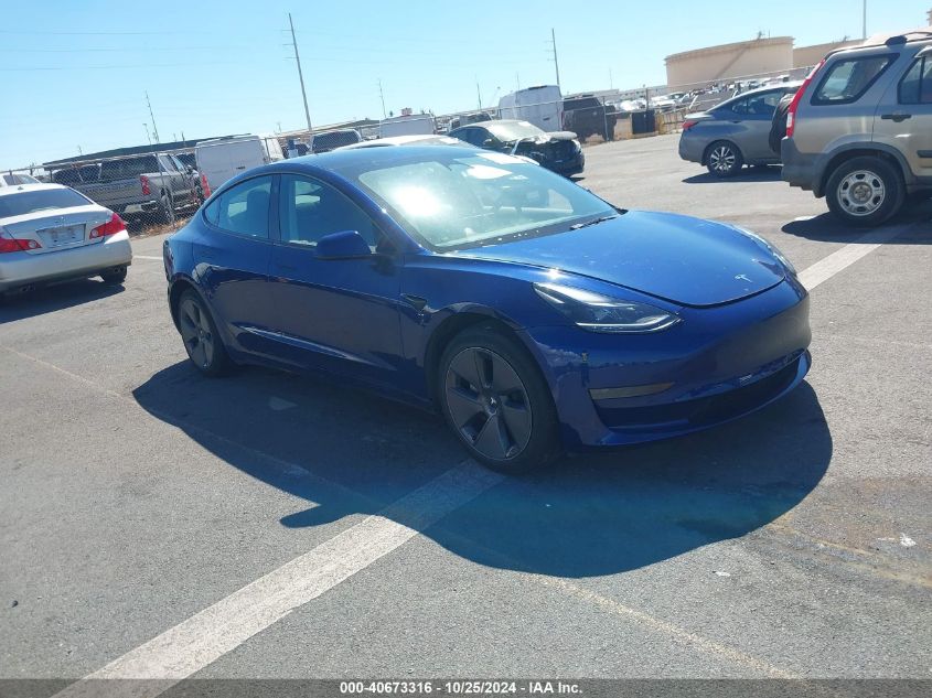 VIN 5YJ3E1EA5NF333616 2022 TESLA MODEL 3 no.1