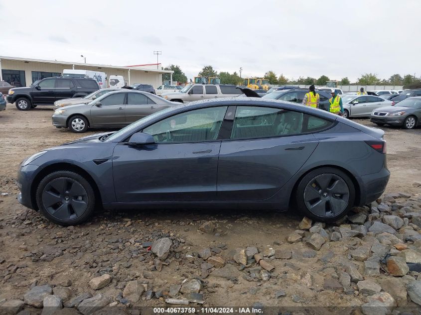 2021 Tesla Model 3 Standard Range Plus Rear-Wheel Drive VIN: 5YJ3E1EAXMF095146 Lot: 40673759