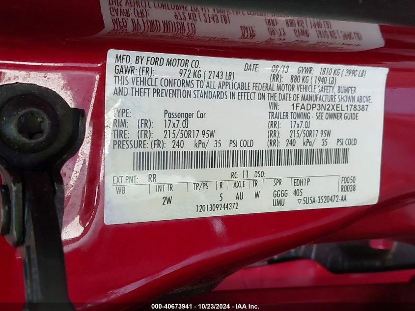 2014 FORD FOCUS TITANIUM - 1FADP3N2XEL178387