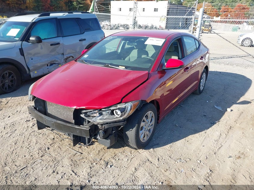 2017 HYUNDAI ELANTRA VIN: KMHD74LF7HU161174