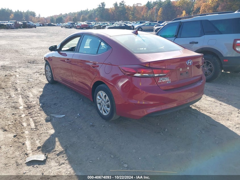 2017 HYUNDAI ELANTRA VIN: KMHD74LF7HU161174