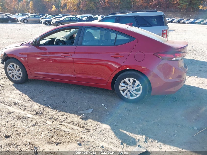 2017 HYUNDAI ELANTRA VIN: KMHD74LF7HU161174