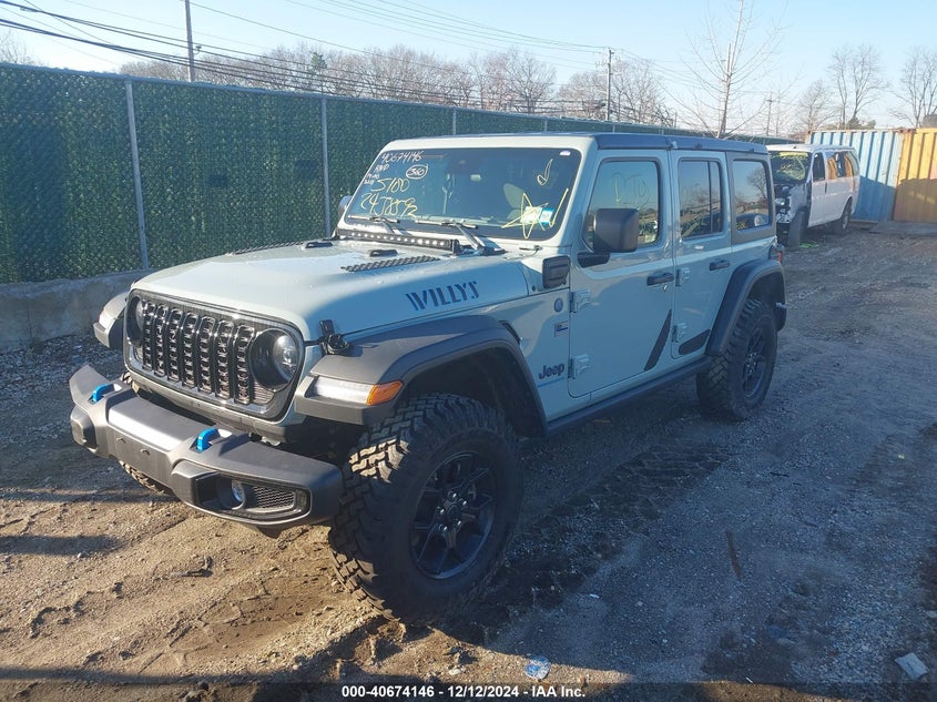 Vin: 1c4rjxn6xrw316137, lot: 41163443, jeep wrangler 4xe willys 4xe 20242