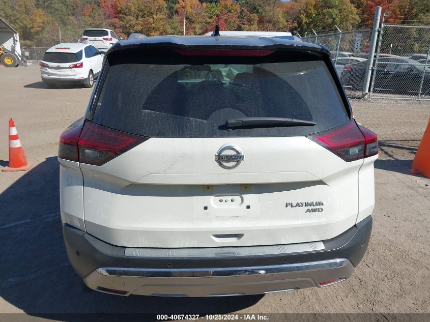 2021 Nissan Rogue Platinum VIN: JN8AT3DD4MW302182 Lot: 40674327