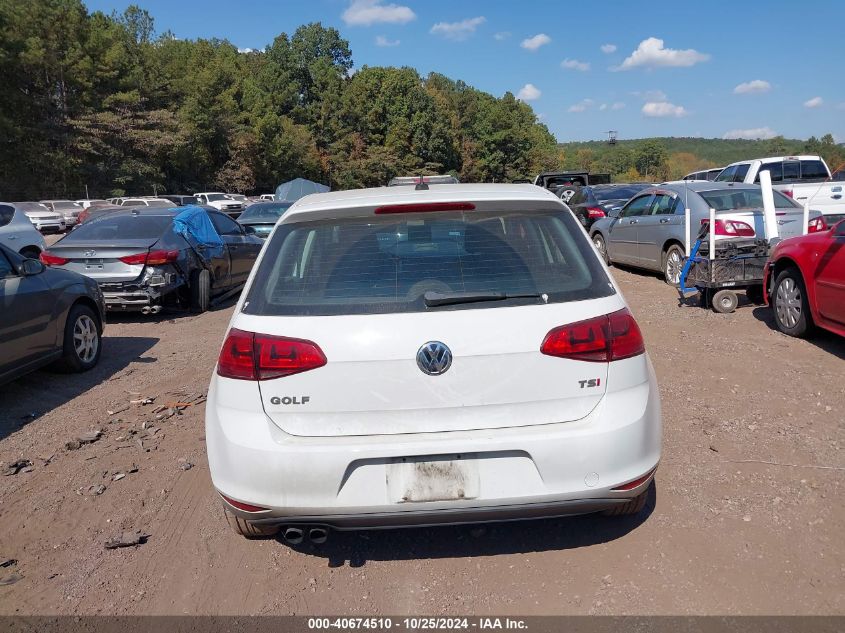 2016 Volkswagen Golf Tsi S 4-Door VIN: 3VW217AU8GM040489 Lot: 40674510