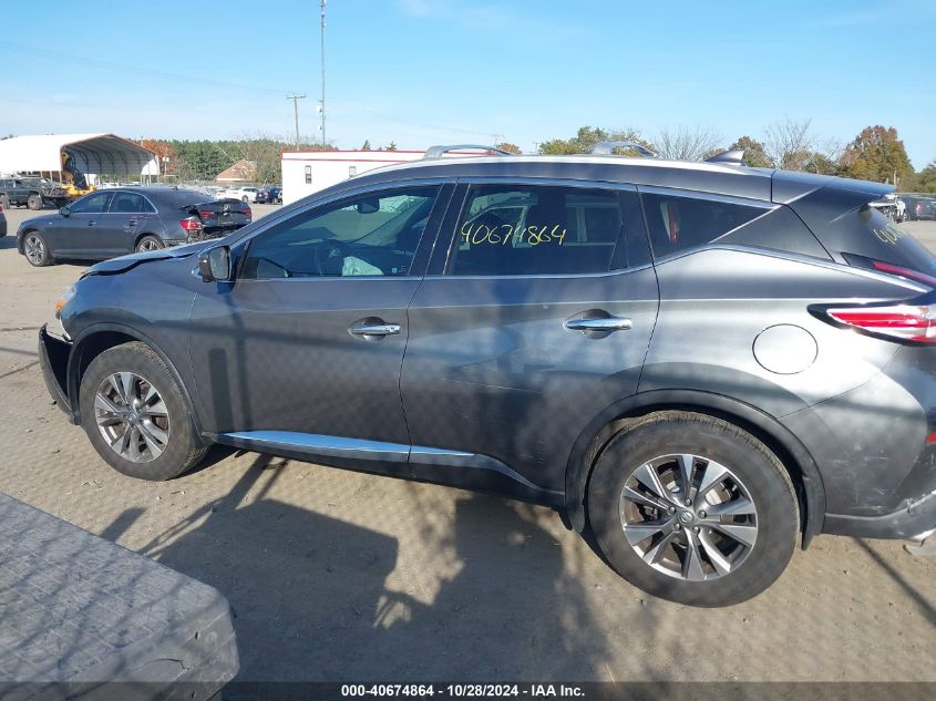 2017 Nissan Murano Sl VIN: 5N1AZ2MH7HN135296 Lot: 40674864