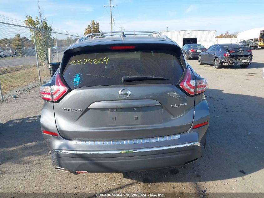 2017 Nissan Murano Sl VIN: 5N1AZ2MH7HN135296 Lot: 40674864