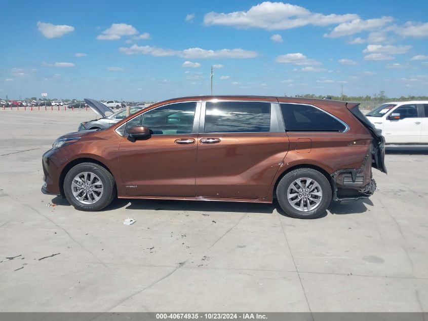 2021 Toyota Sienna Xle VIN: 5TDYSKFC9MS008904 Lot: 40674935