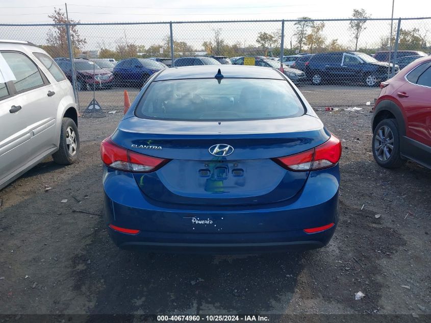 2016 Hyundai Elantra Se VIN: KMHDH4AE1GU489907 Lot: 40674960