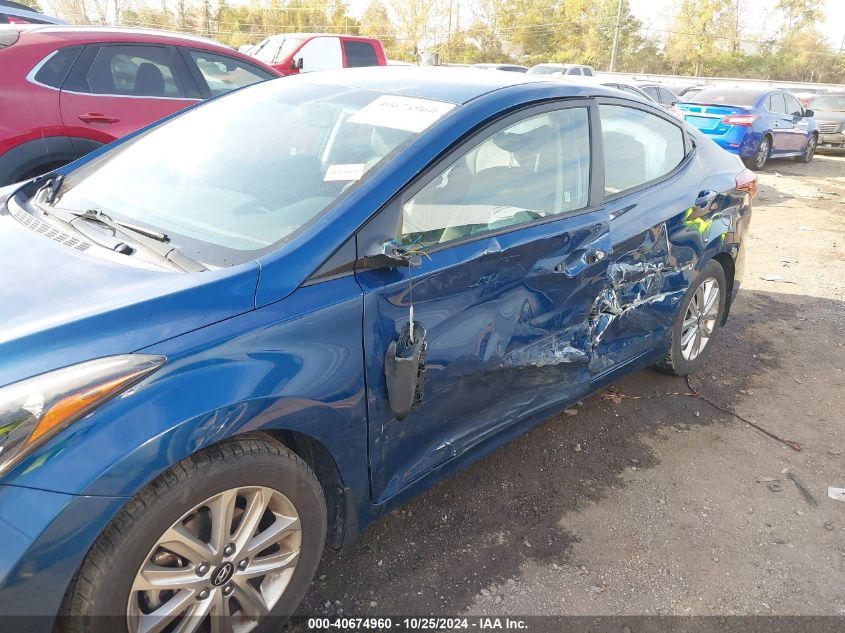 2016 Hyundai Elantra Se VIN: KMHDH4AE1GU489907 Lot: 40674960