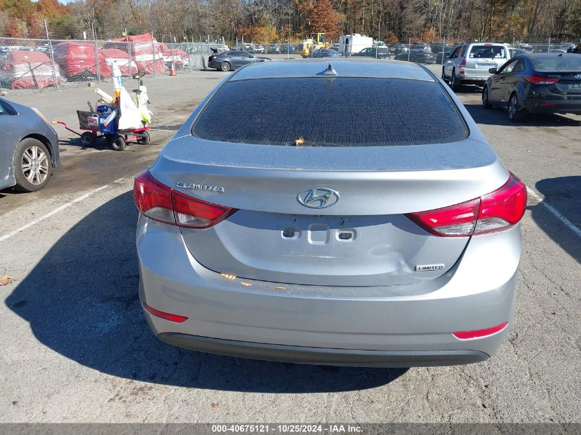 2015 Hyundai Elantra Limited VIN: 5NPDH4AE0FH612836 Lot: 40675121