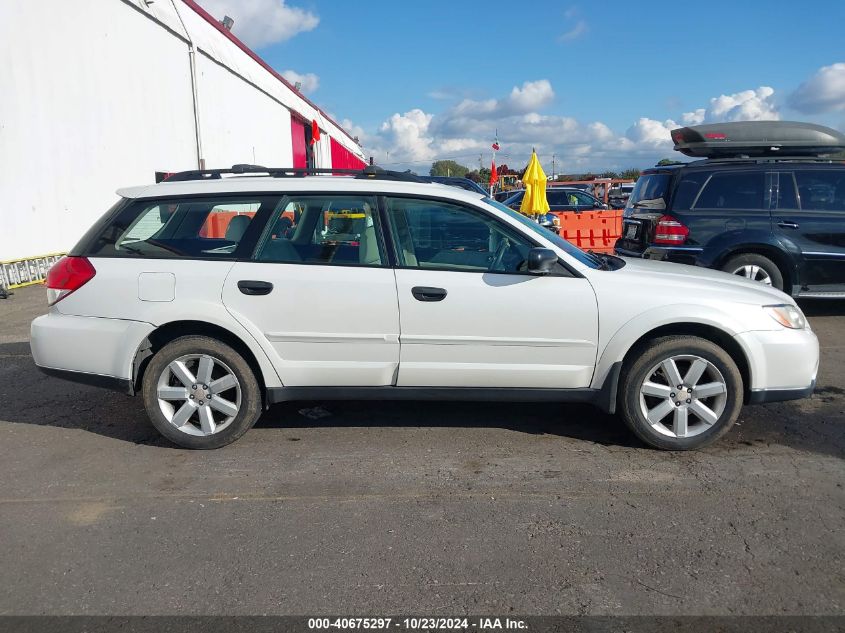 2008 Subaru Outback 2.5I/2.5I L.l. Bean Edition VIN: 4S4BP61C587350724 Lot: 40675297