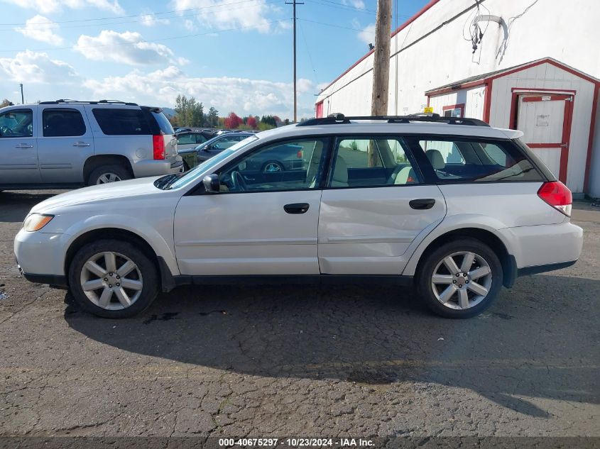 2008 Subaru Outback 2.5I/2.5I L.l. Bean Edition VIN: 4S4BP61C587350724 Lot: 40675297