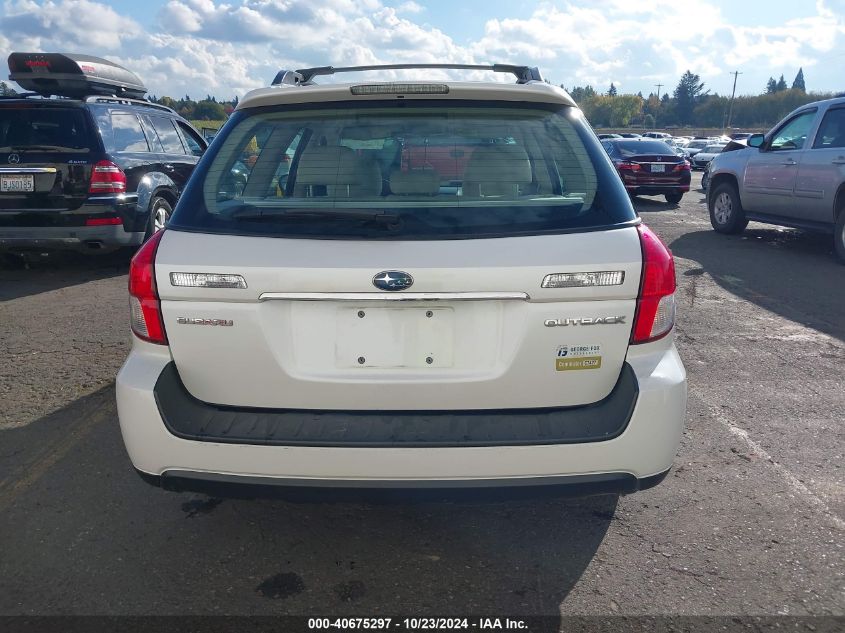 2008 Subaru Outback 2.5I/2.5I L.l. Bean Edition VIN: 4S4BP61C587350724 Lot: 40675297