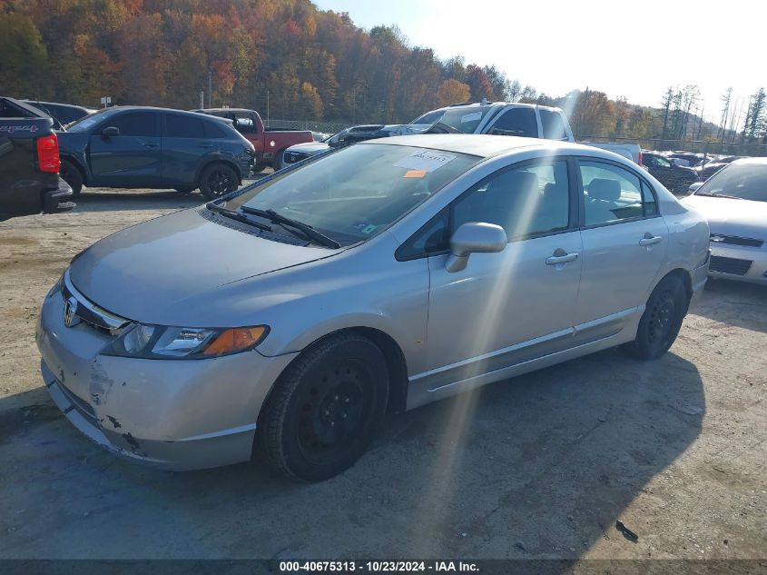 2008 Honda Civic Lx VIN: 2HGFA16578H514212 Lot: 40675313