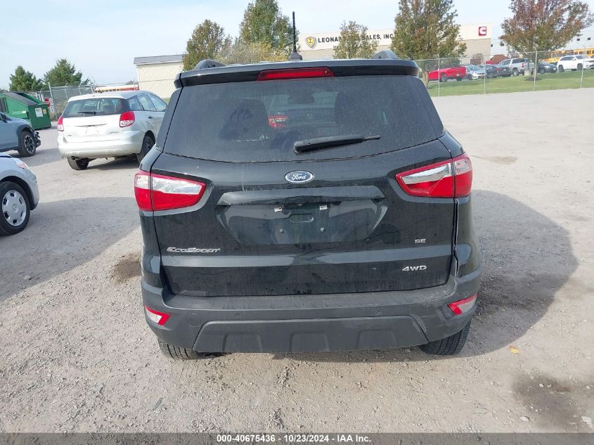 2020 Ford Ecosport Se VIN: MAJ6S3GL3LC343822 Lot: 40675436