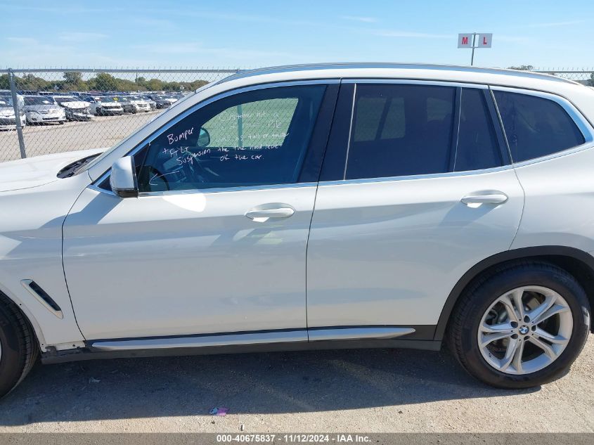 2019 BMW X3 Sdrive30I VIN: 5UXTR7C56KLR43805 Lot: 40675837