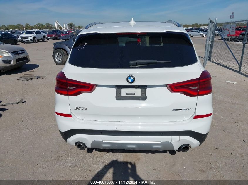 2019 BMW X3 Sdrive30I VIN: 5UXTR7C56KLR43805 Lot: 40675837