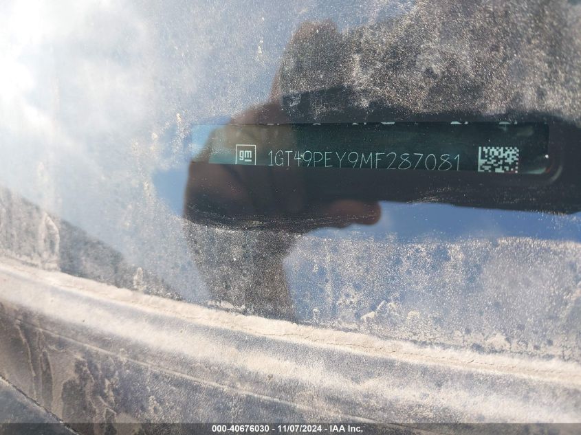 2022 GMC Sierra 2500Hd VIN: 1GT49PEY9MF287081 Lot: 40676030