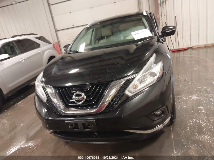 2015 Nissan Murano Sl VIN: 5N1AZ2MH9FN220976 Lot: 40676098