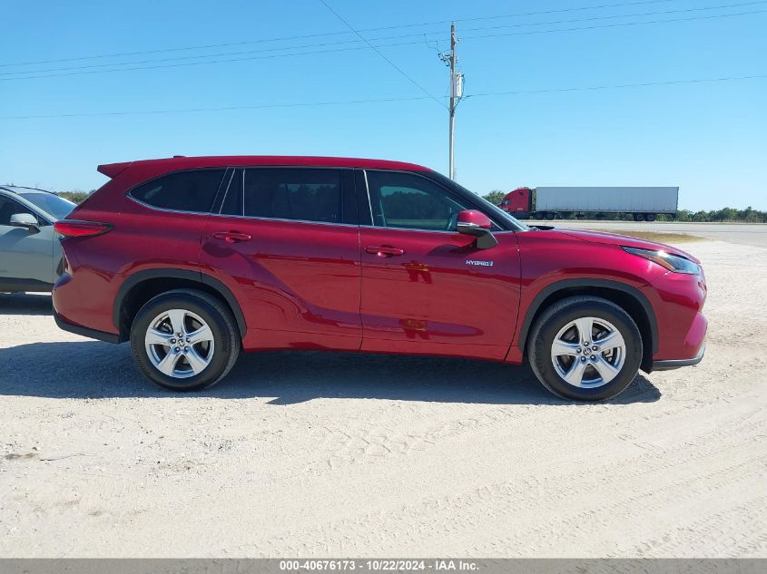 2021 Toyota Highlander Hybrid Le VIN: 5TDZARAH1MS509143 Lot: 40676173