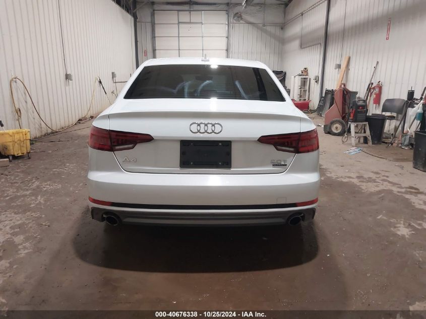 2018 Audi A4 2.0T Premium/2.0T Tech Premium VIN: WAUDNAF44JN013998 Lot: 40676338