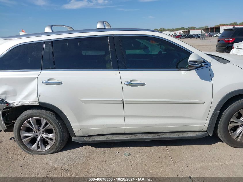 2015 Toyota Highlander Xle V6 VIN: 5TDKKRFH5FS106406 Lot: 40676350