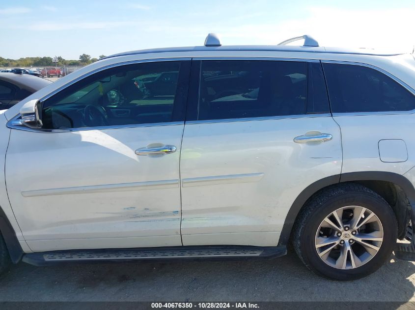 2015 Toyota Highlander Xle V6 VIN: 5TDKKRFH5FS106406 Lot: 40676350