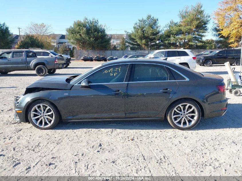 2019 Audi A4 45 Premium VIN: WAUENAF44KA110793 Lot: 40676447