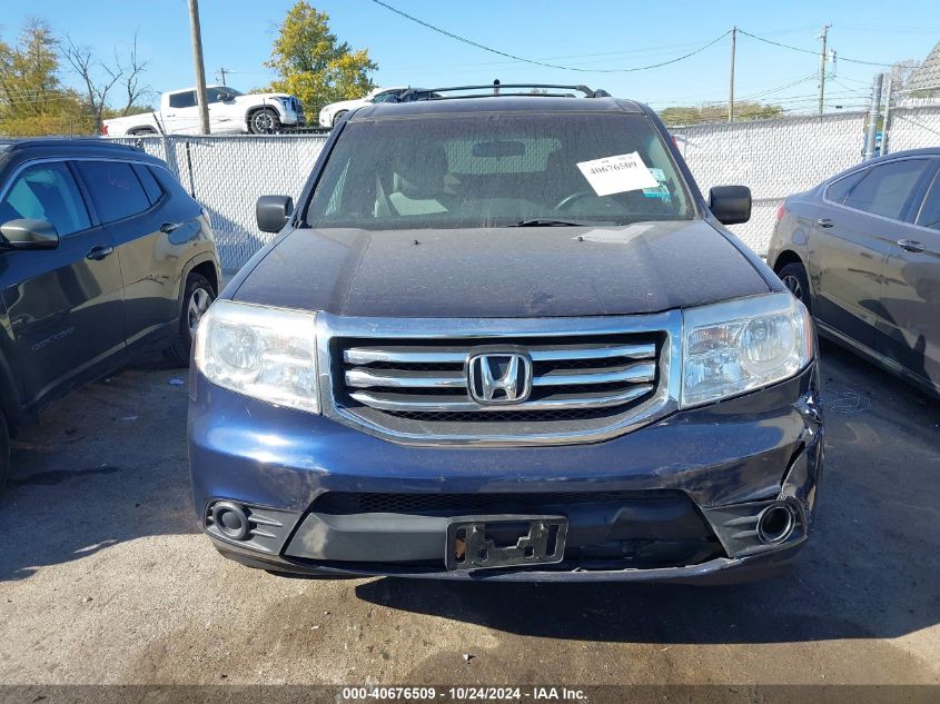 2013 Honda Pilot Lx VIN: 5FNYF4H27DB028125 Lot: 40676509