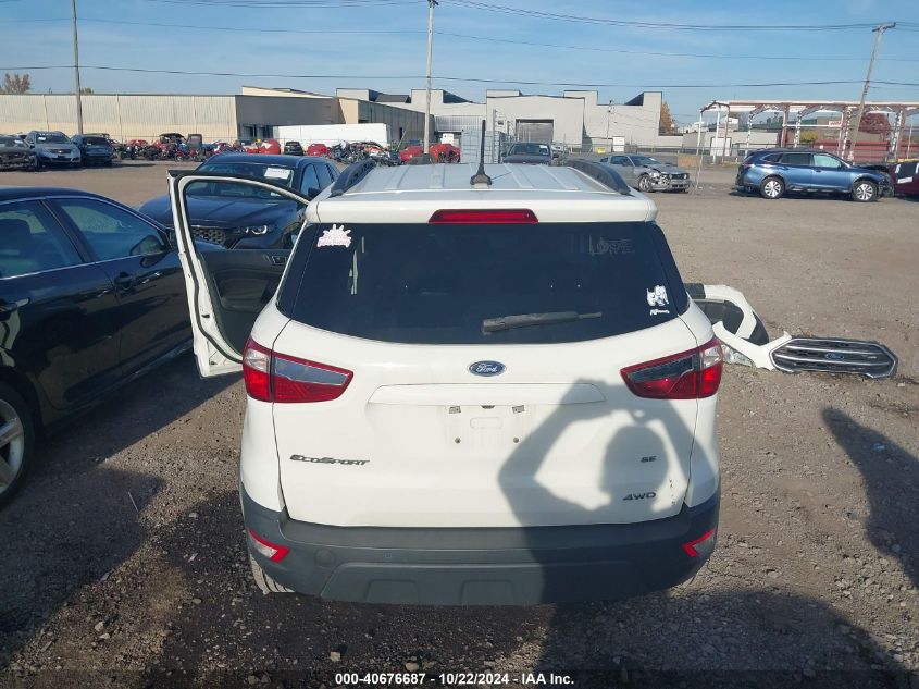 2019 Ford Ecosport Se VIN: MAJ6S3GL0KC268480 Lot: 40676687