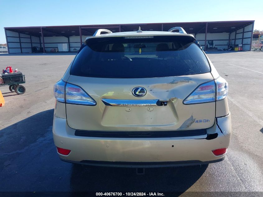 2010 Lexus Rx 450H VIN: JTJBC1BAXA2020206 Lot: 40676700